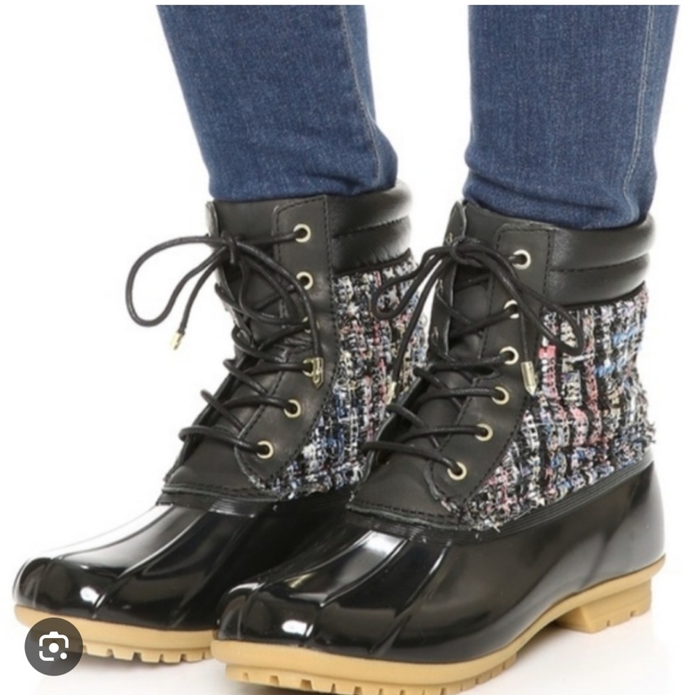Sam Edelman Black and Multicolor Winter Boots